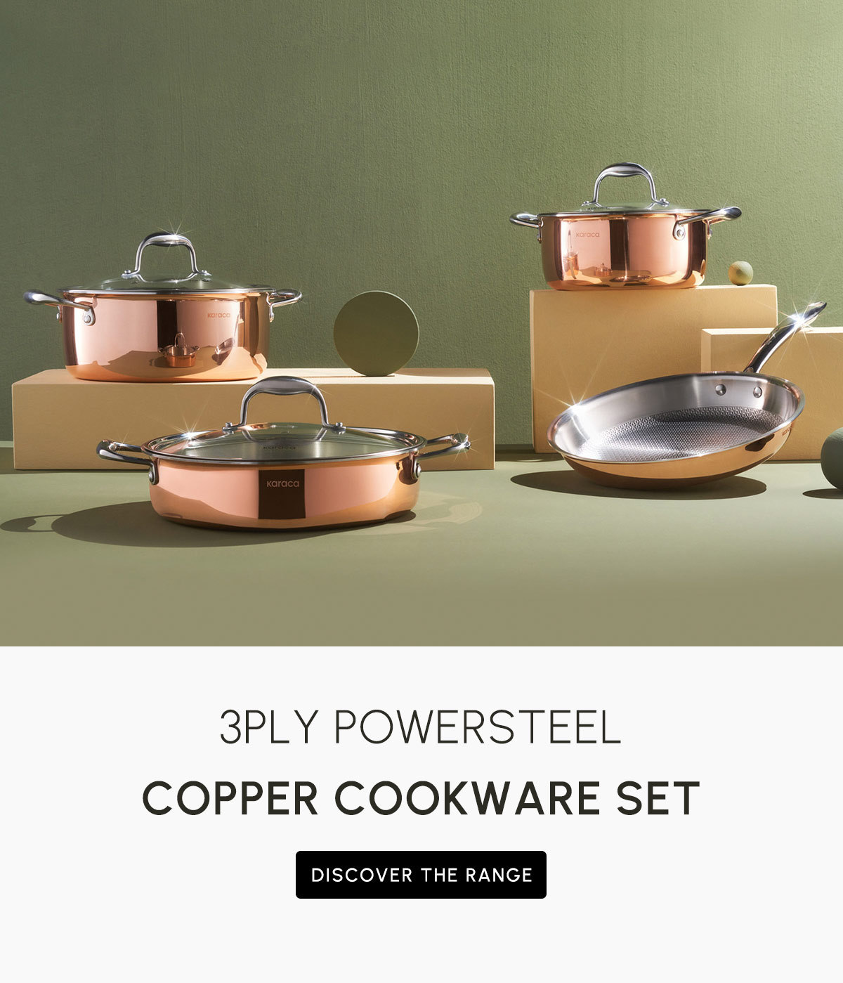 Karaca 3Ply PowerSteel 316+ Stainless Steel Induction Cookware Set, 7  Piece, Silver - KARACA UK