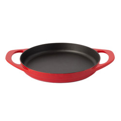 Pot Art Cast Iron Induction Frying Pan, 28cm, Red - KARACA UK