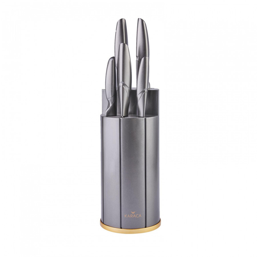 Karaca Retro Anthrazit Messer-Set, 6- teilig - KARACA EUROPE