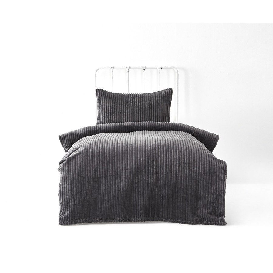 Karaca Home Joena Soft Bedspread Set, Single, Black