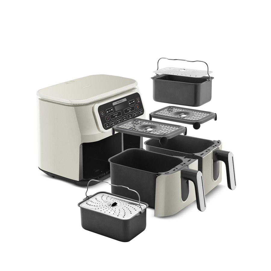 Karaca Air Cook Duo Hausmannskost XXXL 8 Liter Airfryer, Starlight 