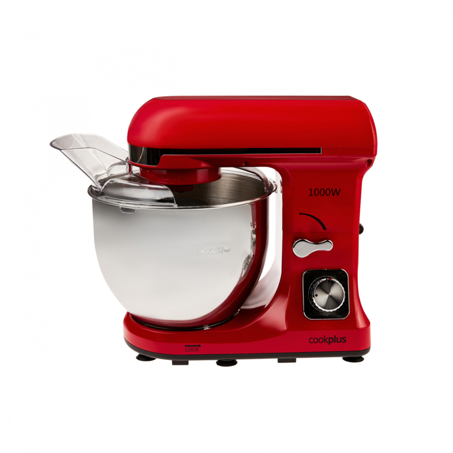 Cookplus Quick Chef Stand Mixer, 1000W, 5L, Red KARACA UK