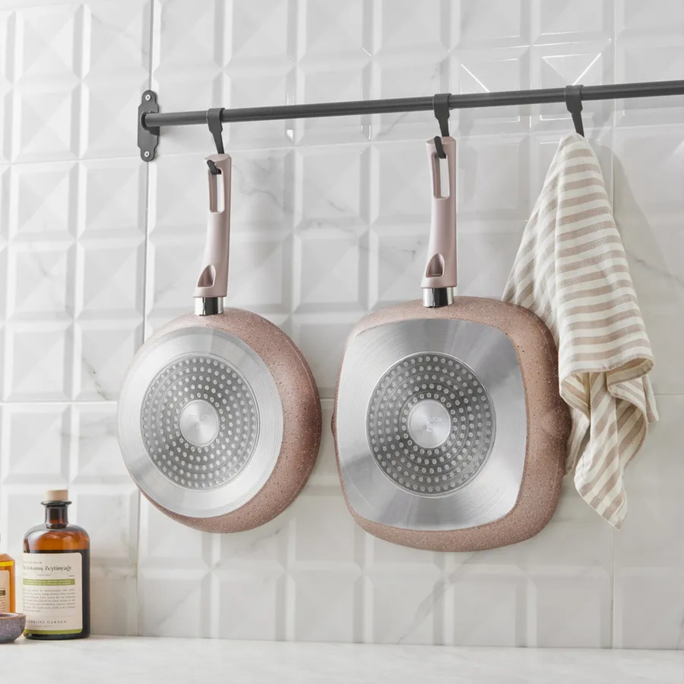 Karaca Biogranite Induktion Pan Set 2 Teiliges Roségold - KARACA 