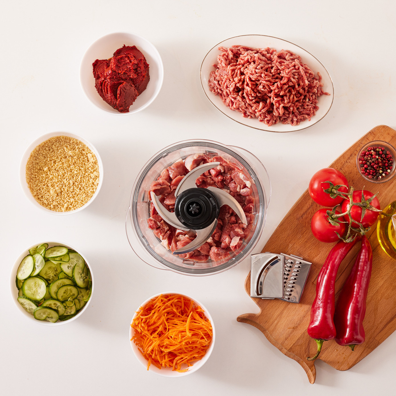 Karaca Mastermaid Küchenroboter aus Stahlglas, Langer Mixer, 2500  