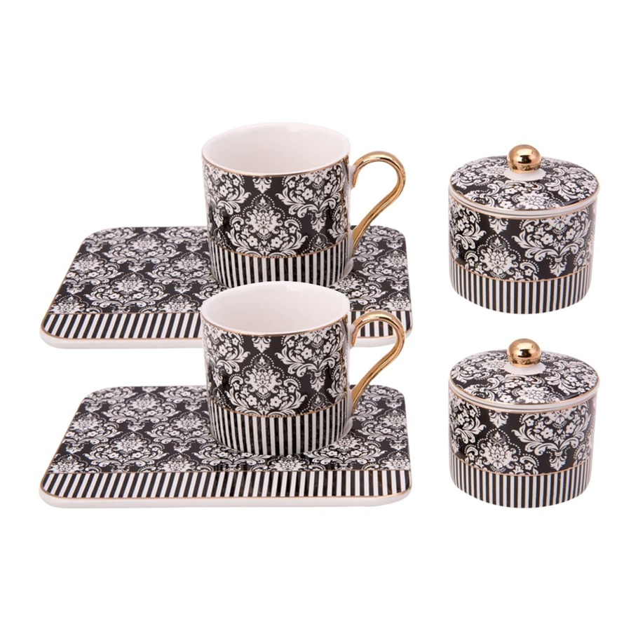 Karaca Porcelain Espresso Turkish Coffee Cup Set of 2 with Candy Bowl