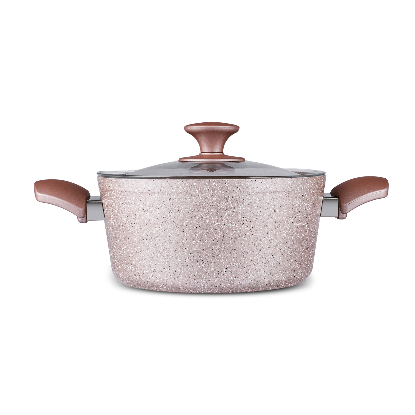 Karaca Biogranit Rosegold Induktions Kochgeschirr-Set, 7 Teilig 