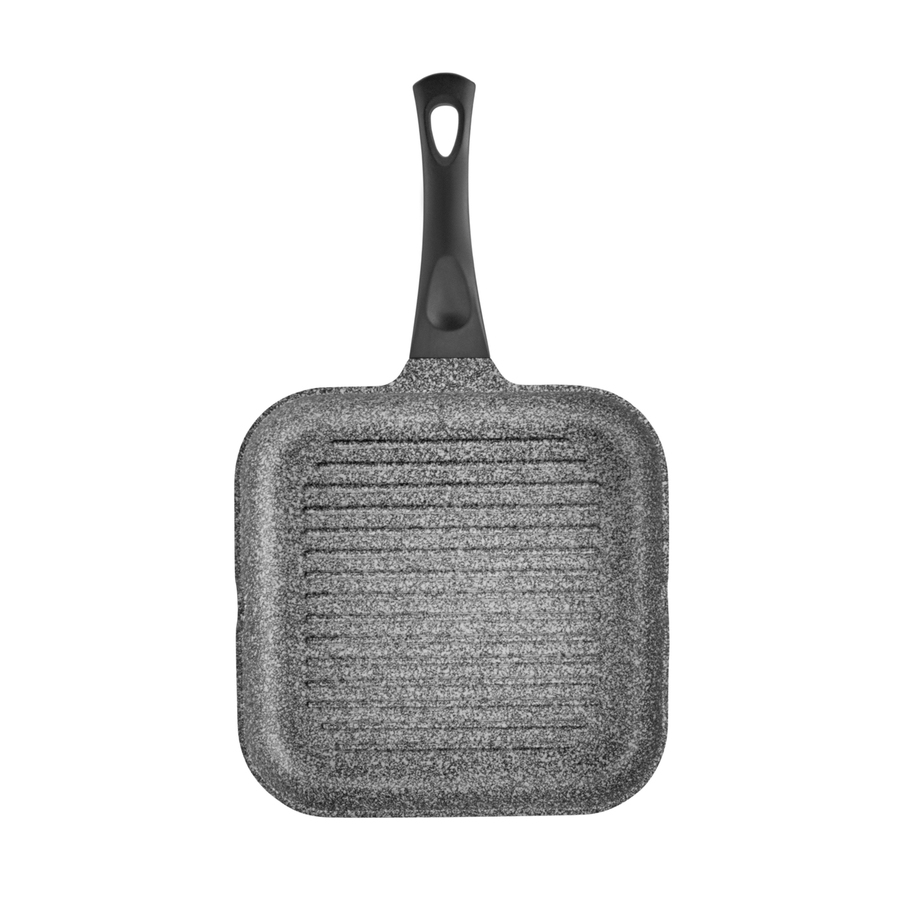 Karaca Serra Biogranite Induction Griddle Pan, 28cm, Grey - KARACA UK