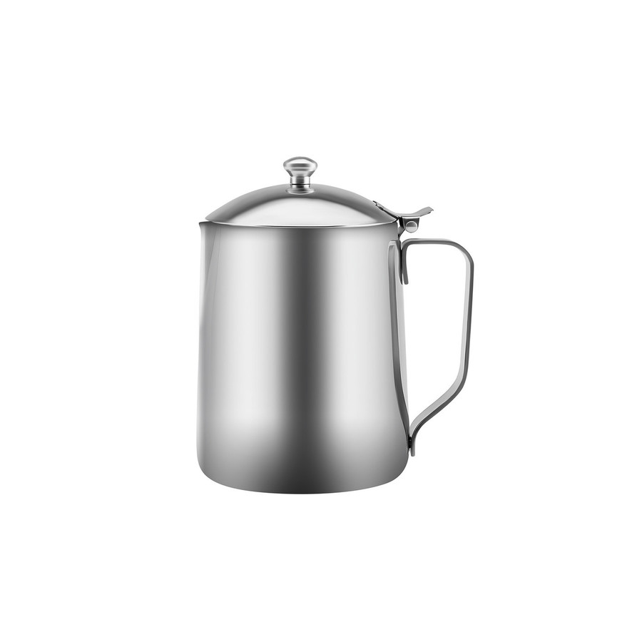 Karaca Barista Stainless Steel Milk Jug with Lid, 0.7L, Silver KARACA UK