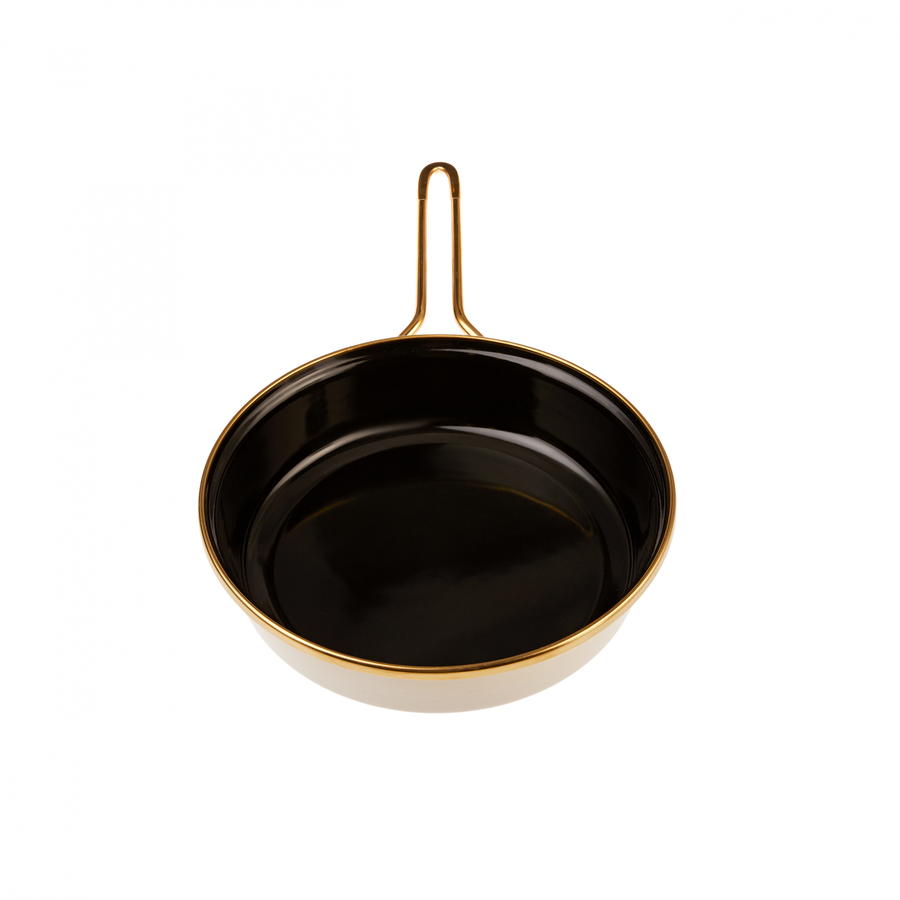 Karaca Retro Enamel Cream Frying Pan Set –