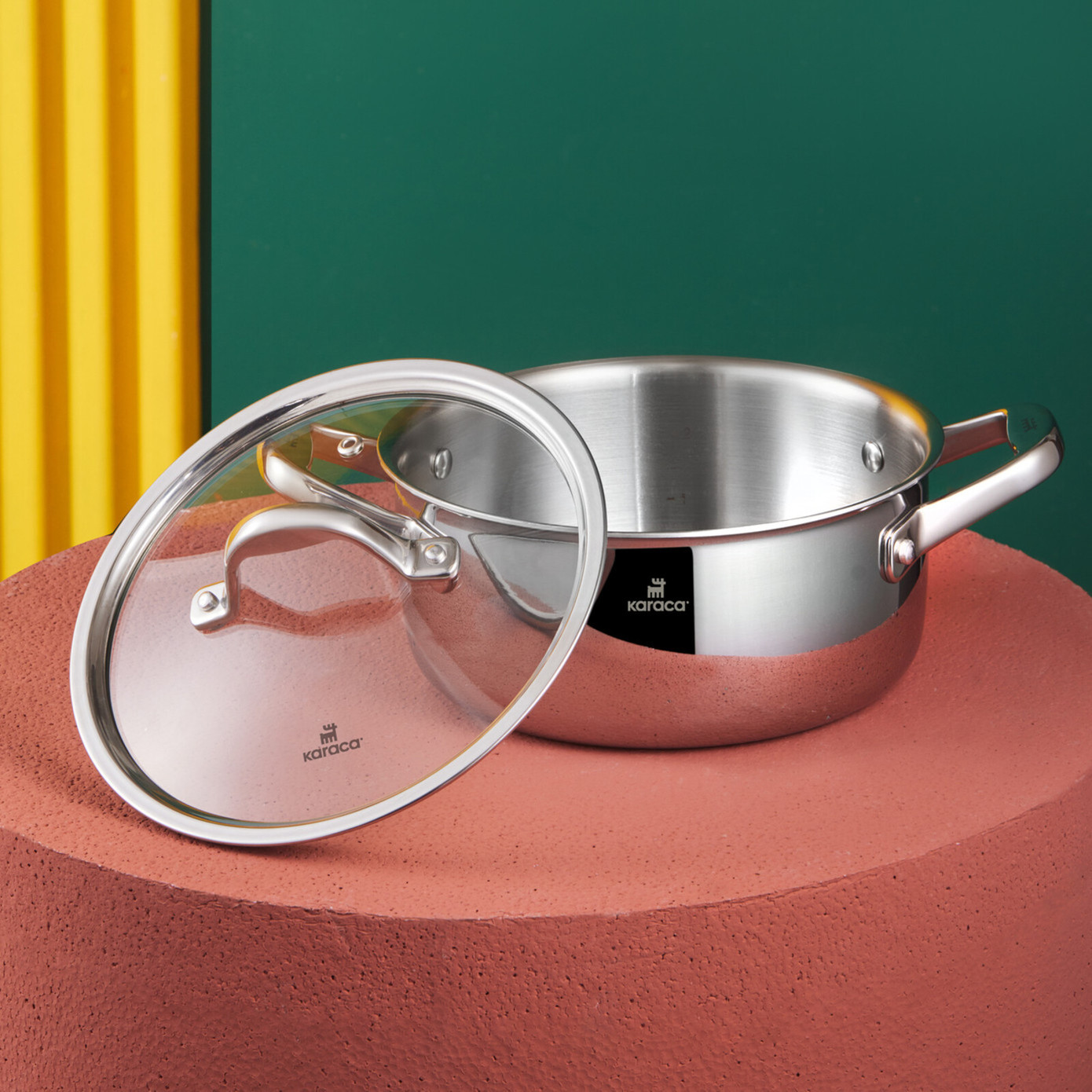 Karaca 3Ply PowerSteel 316+ Stainless Steel Induction Stockpot 