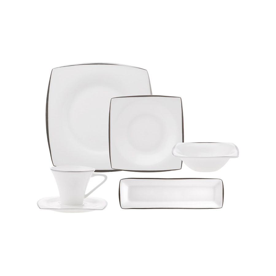 Karaca Fine Pearl Agate 26delig vierkant ontbijtservies voor 6