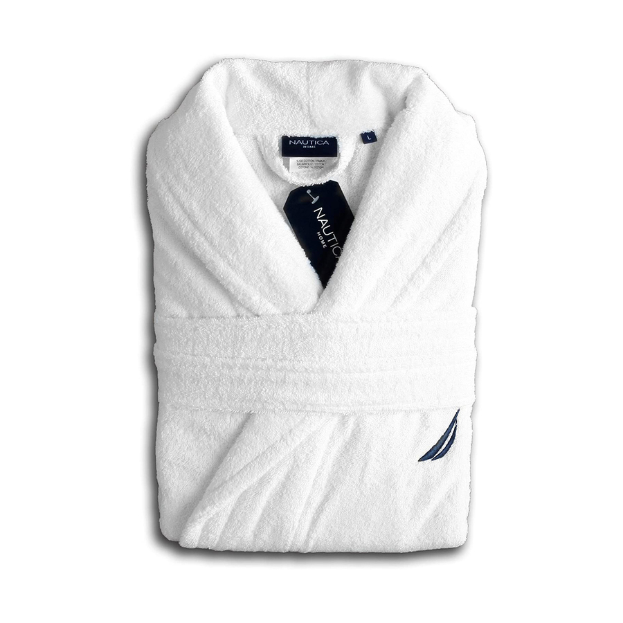 Nautica Home Crew 100 Turkish Cotton Bathrobe, XLarge, White KARACA UK