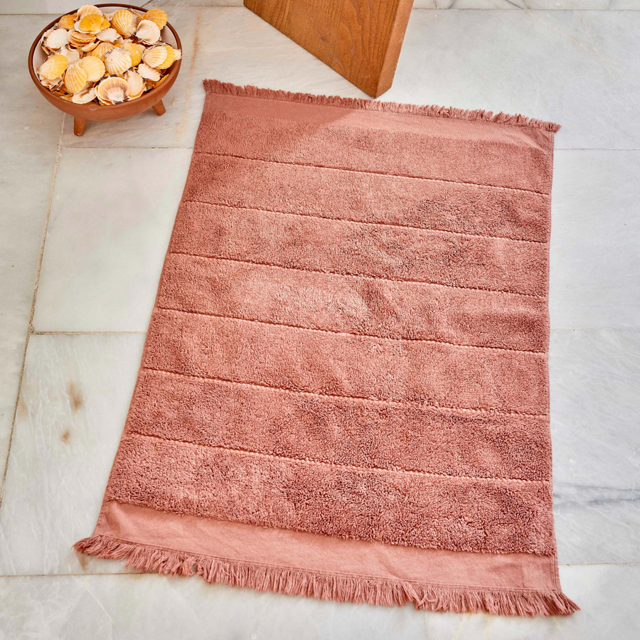 Karaca Home 4 Elements 100 Turkish Cotton Bath Mat, 50cmx70cm, Terracotta KARACA UK