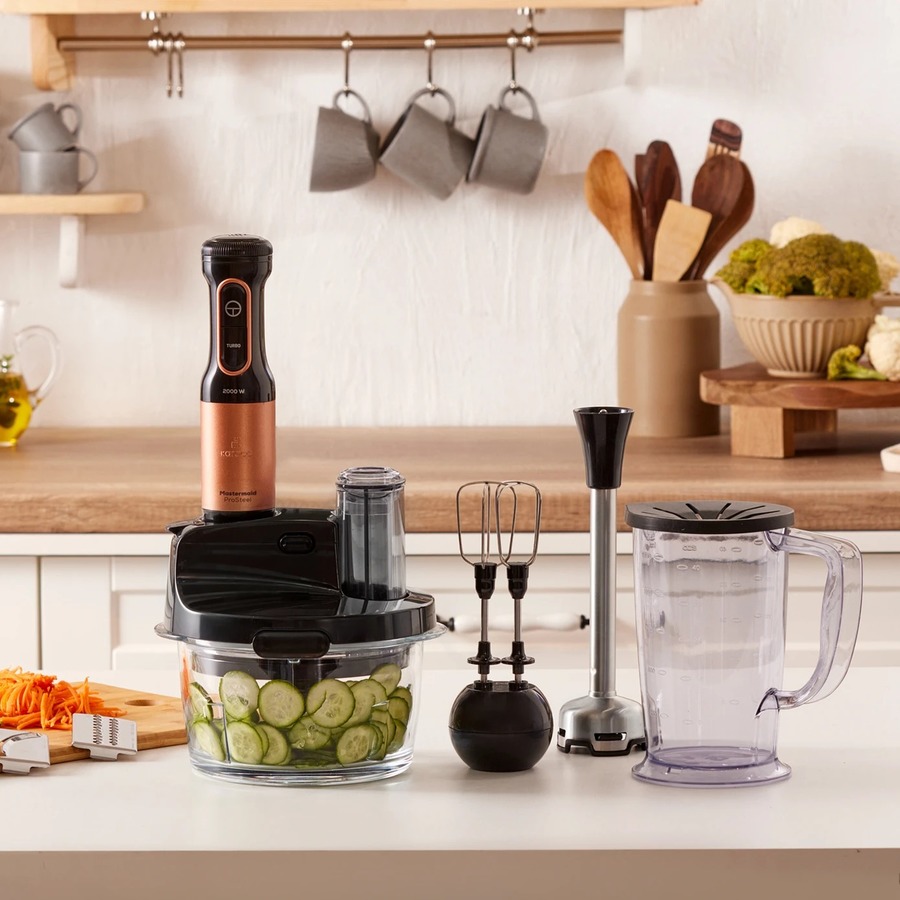 Karaca Mastermaid ProSteel Glass Food Processor, 2500W, Black 