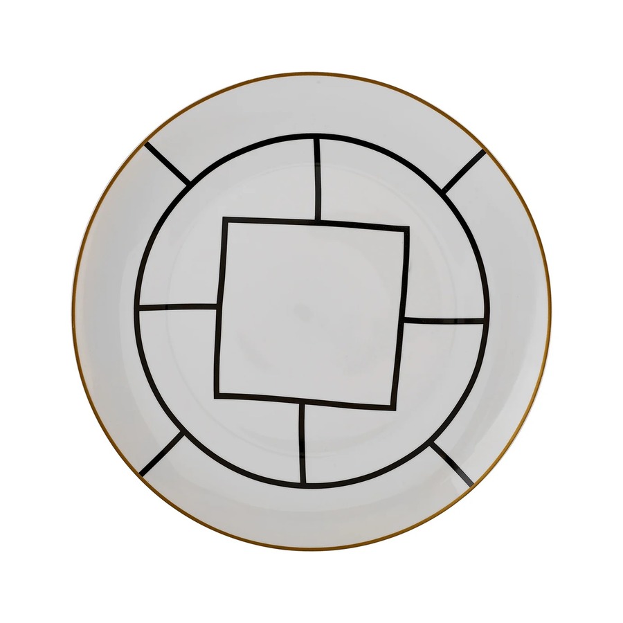 Karaca Gwen 24-Piece Porcelain Dinner Set for 6 People, White  