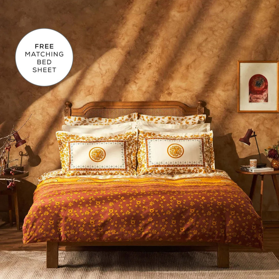 Karaca Home Paye Seljuk Collection 100 Turkish Cotton Duvet Cover Set