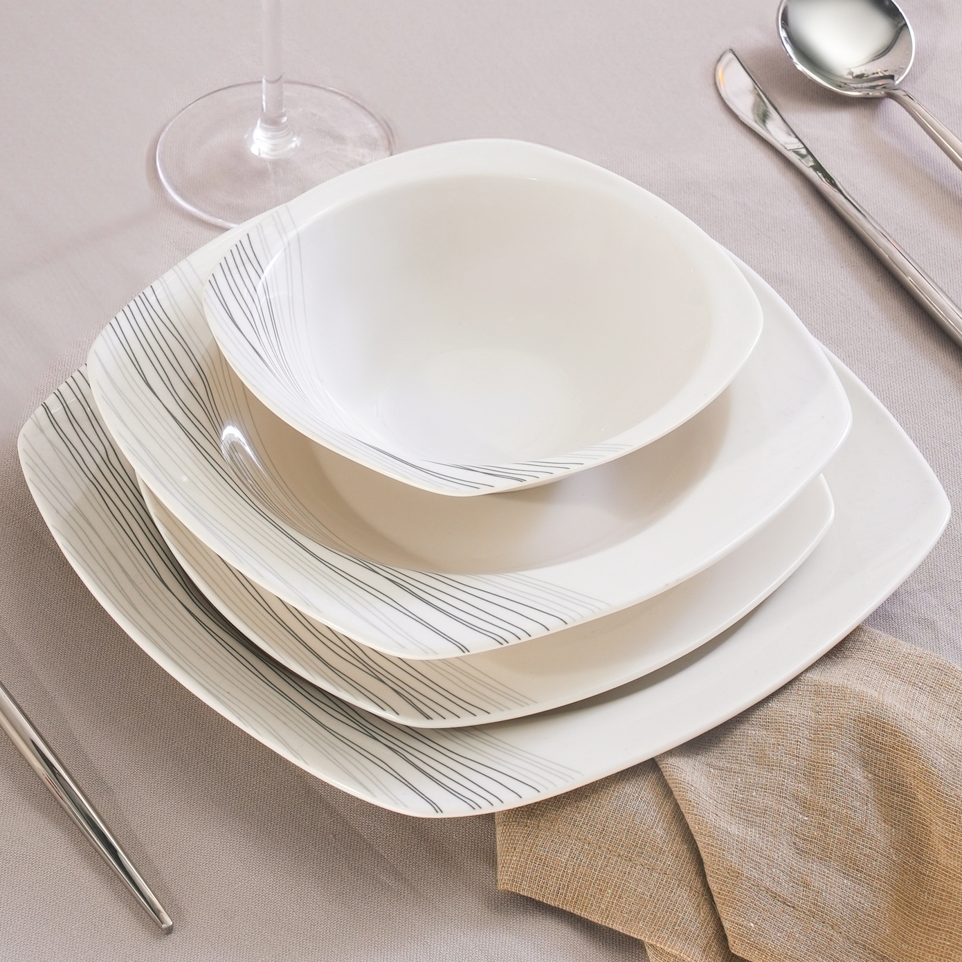 Karaca X5 6-Personen-Geschirrset, 24-teilig - KARACA EUROPE 