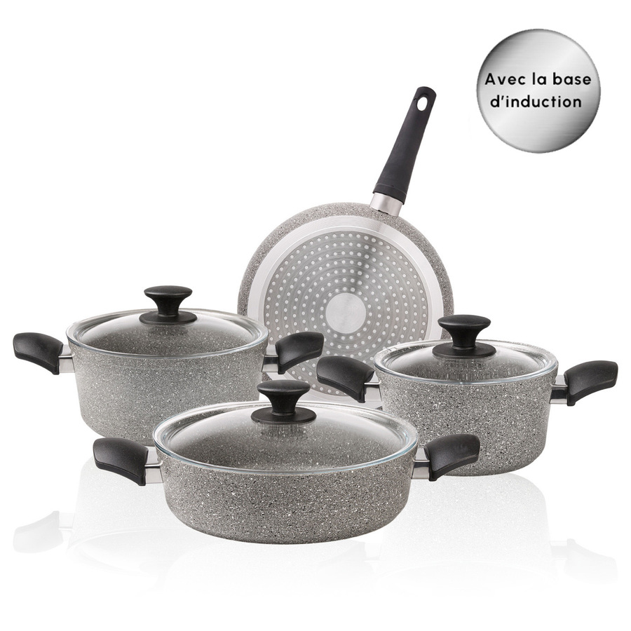 Batterie de cuisine Karaca Biogranit Grey New, 7 pièces KARACA France