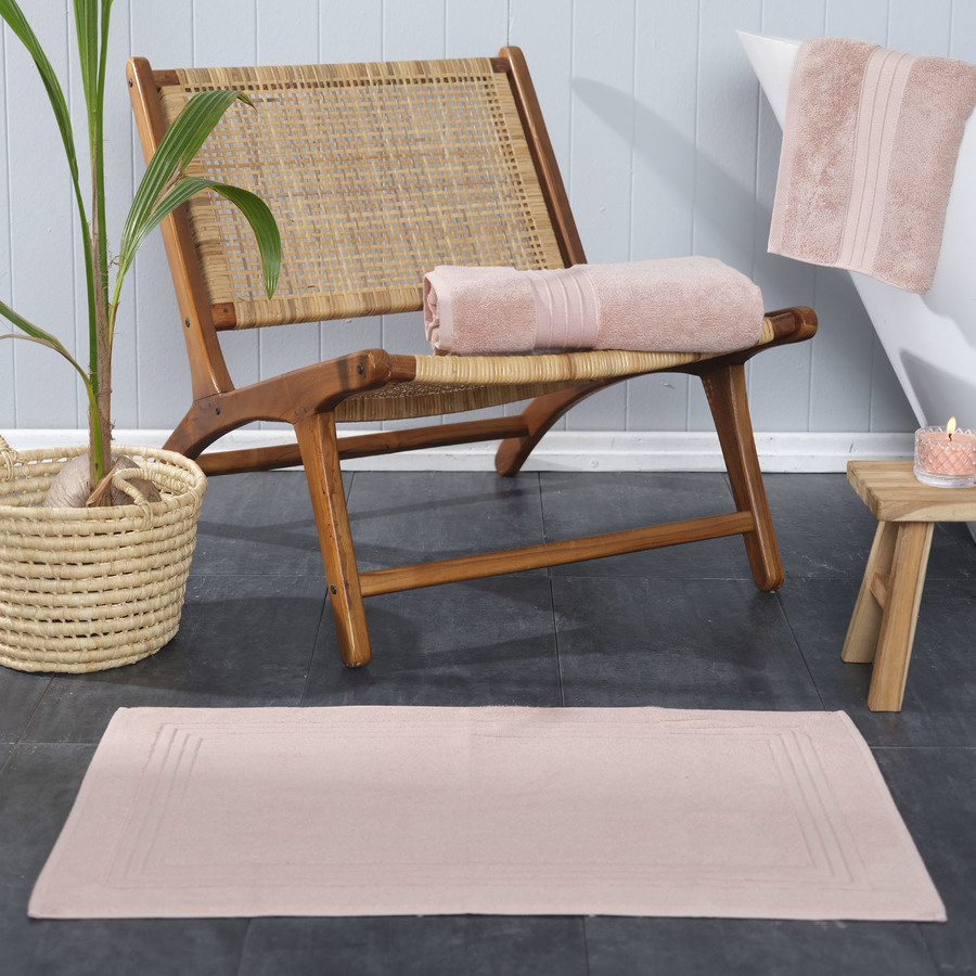 Karaca Home 100 Turkish Cotton Bath Mat, 50cmx80cm, Pink KARACA UK