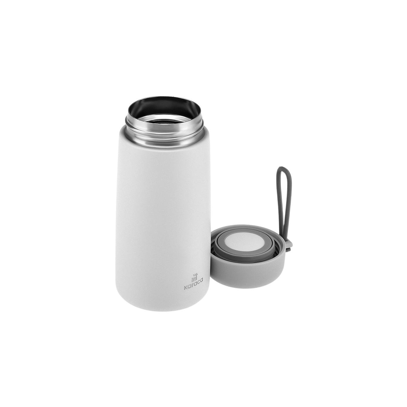 Karaca Remus Stainless Steel Flask, 270ml, White - KARACA UK 