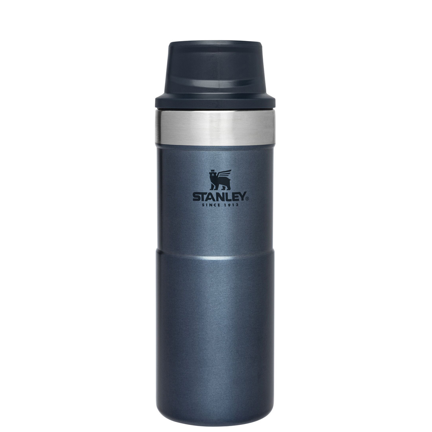 Stanley Trigger-Action Stainless Steel Travel Mug, 0.35L, Navy 