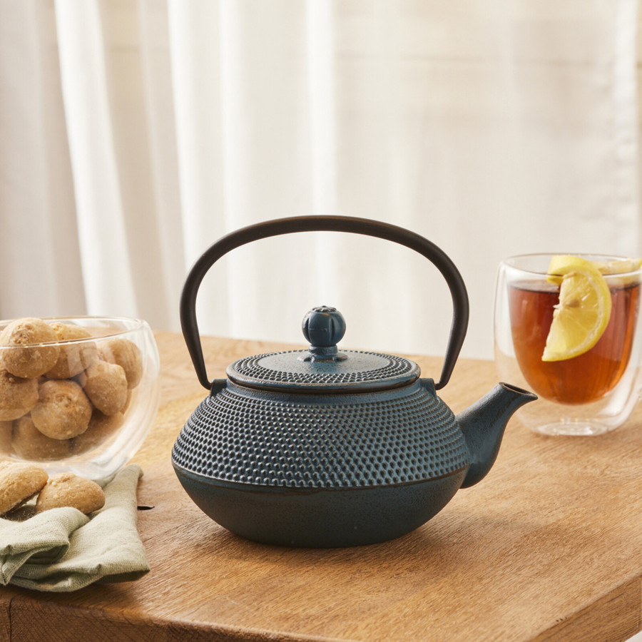 Karaca Mystical Cast Iron Teapot, 720ml, Blue Black KARACA UK