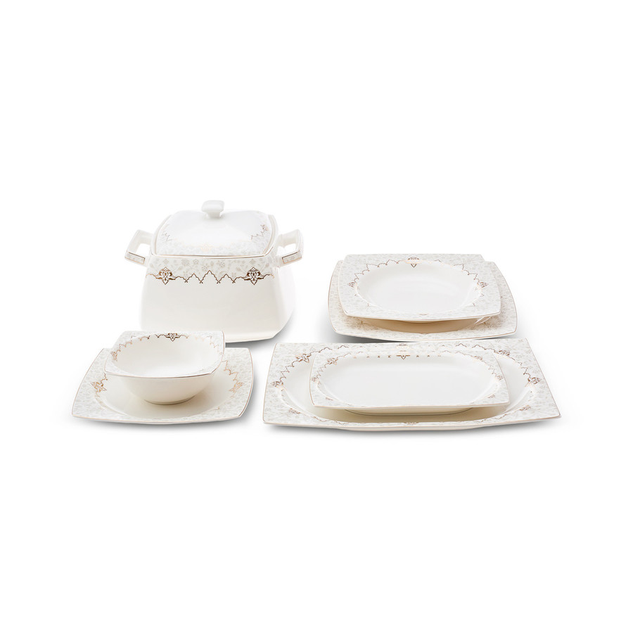 Karaca Porcelain Dinnerware Set for 12, 60 Piece, Multi KARACA Romania