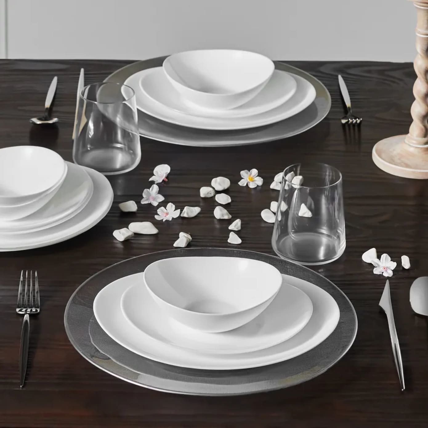 Karaca White Pure Dinnerware Set for 4 Person, 12 Piece, Opal  