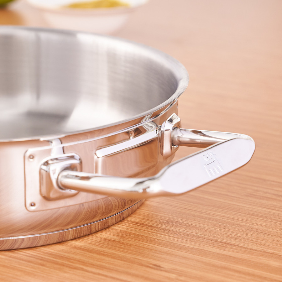 Karaca Grace Stainless Steel Induction Shallow Stock Pot, 20cm 