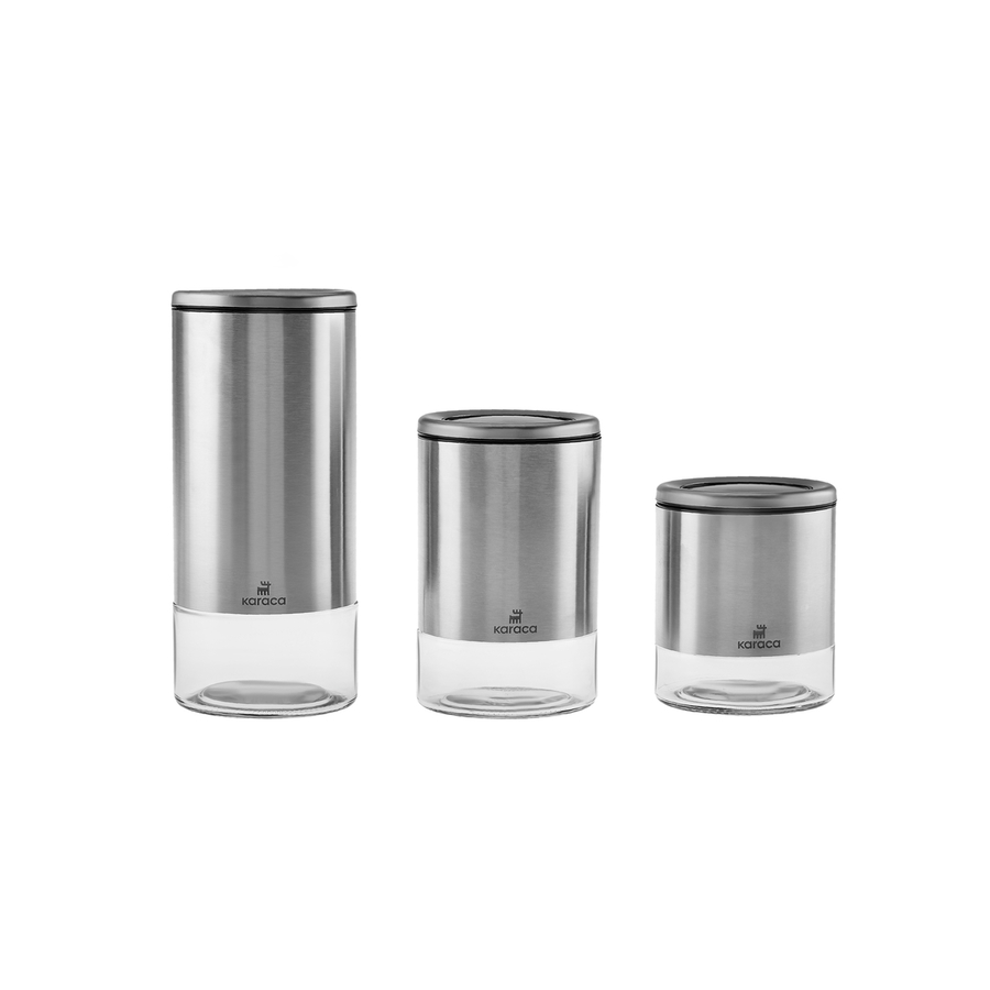 Karaca Walter Inox 3 Piece Storage Container Set KARACA EUROPE
