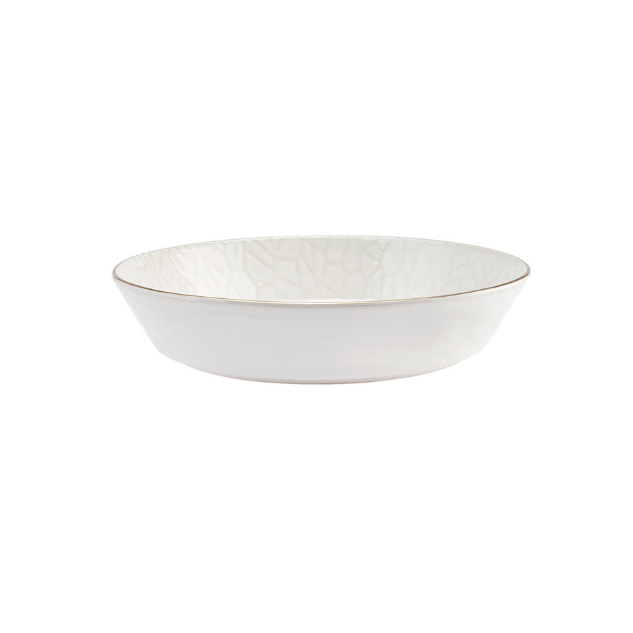Karaca Calvin Ceramic Serving Bowl, 24cm, White Gold KARACA UK