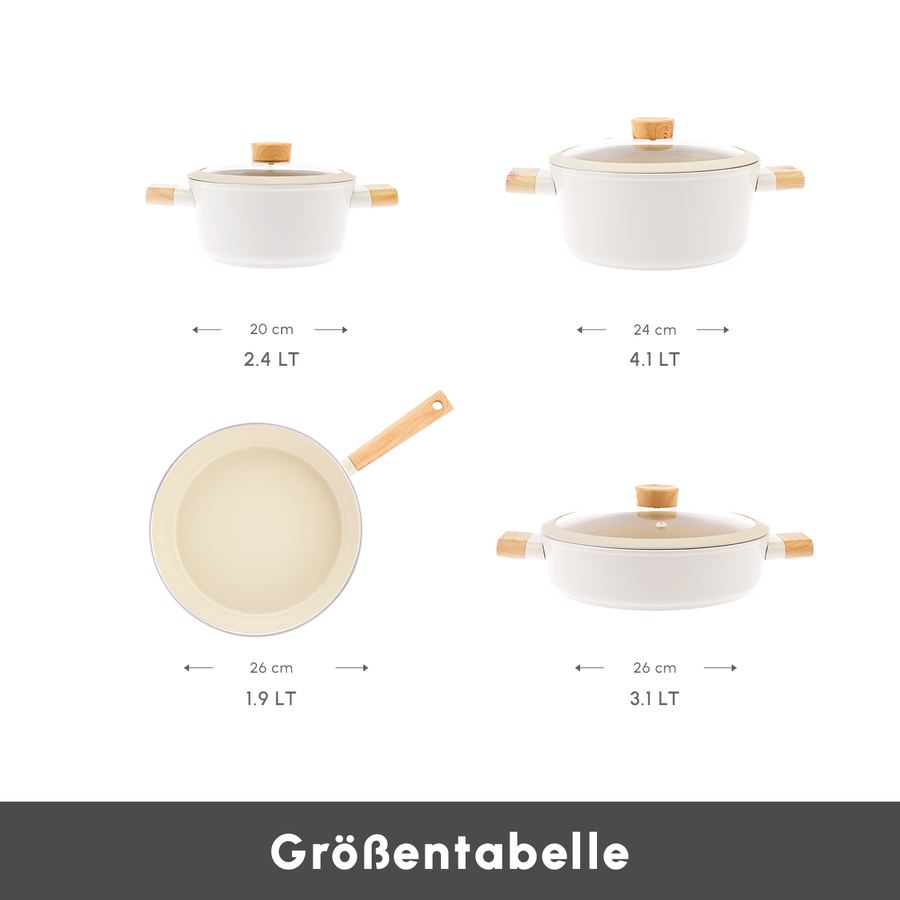 Karaca Swiss Crystal Woody Kochgeschirr-Set, 7 Teilig - KARACA EUROPE