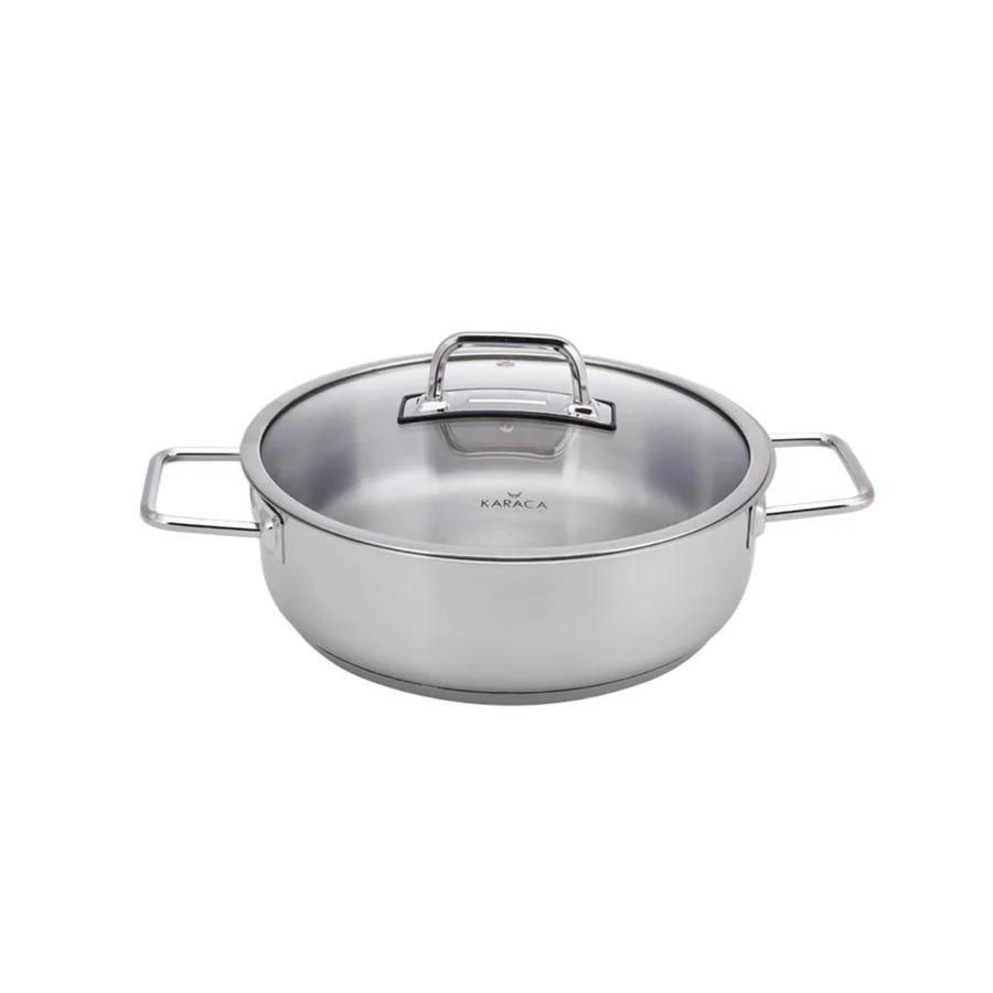 Karaca Galaxy Steel WideBodied Saucepan For Aubergine Dishes 24 cm 3,0