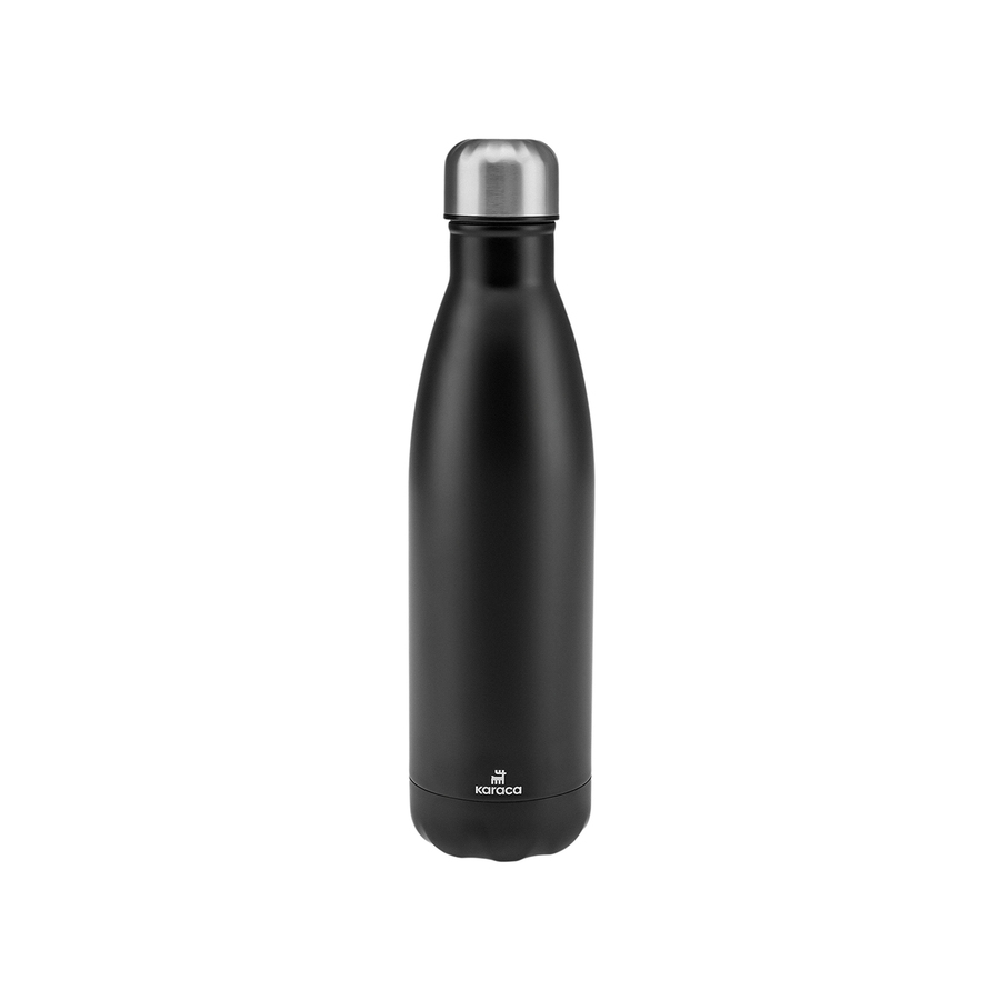 Karaca Burkes Colourful Stainless Steel Flask, 500ml, Black 
