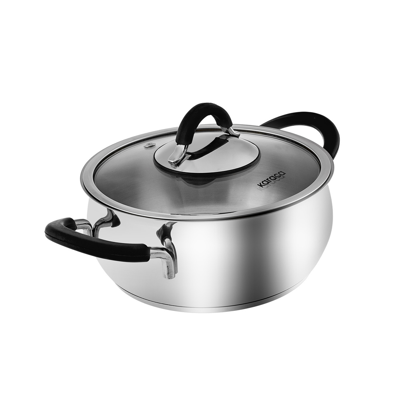 Karaca Oyster 8-Piece Stainless Steel Induction Cookware Set  