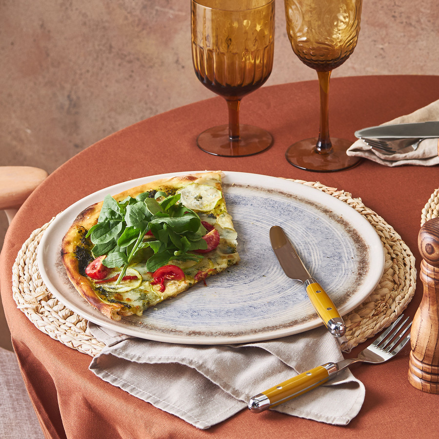 Karaca Ephesus Ceramic Pizza Plate, 32cm, White Multi KARACA UK