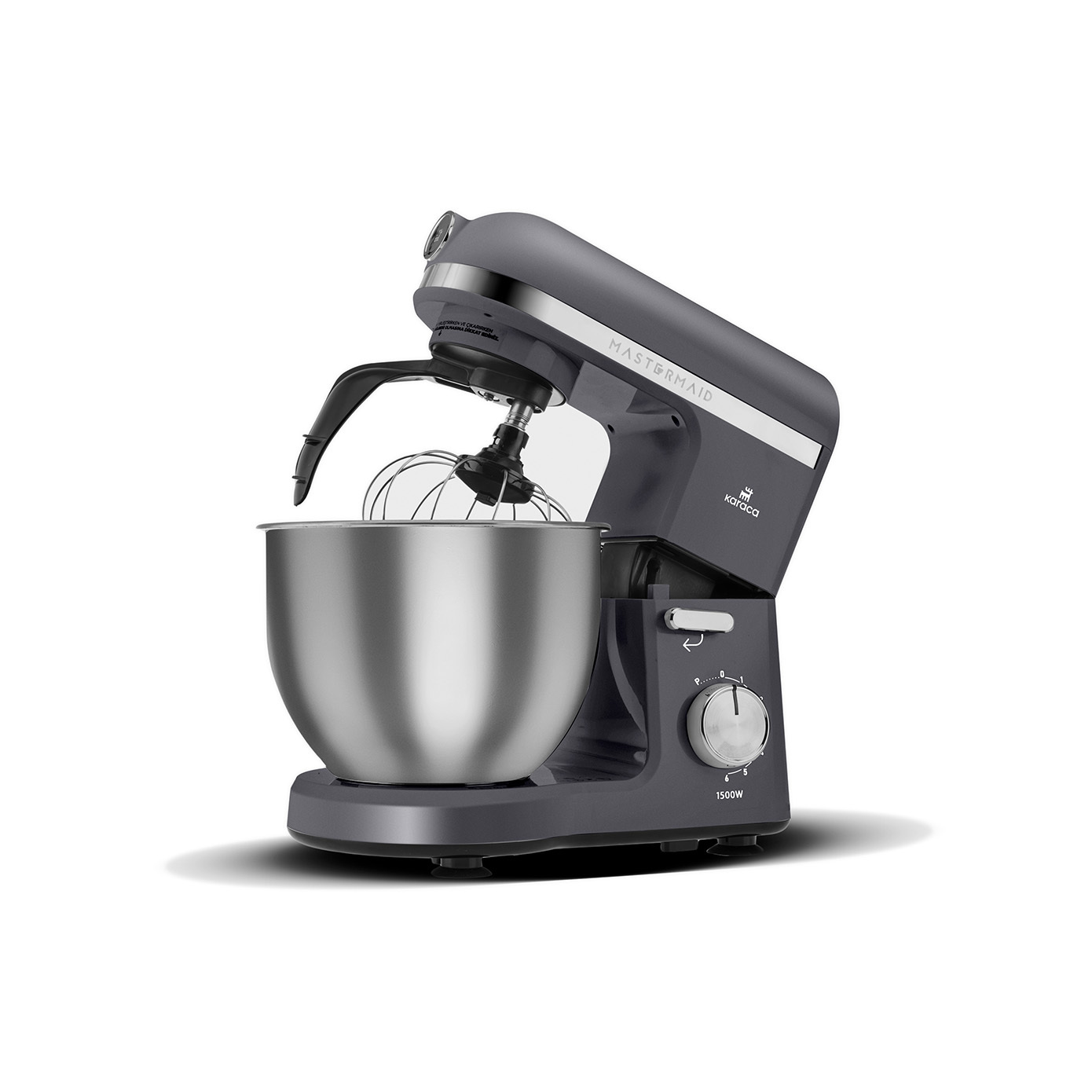 Karaca Mastermaid Chef Pro Doppelgriff Standmixer Space Grau, 5L 