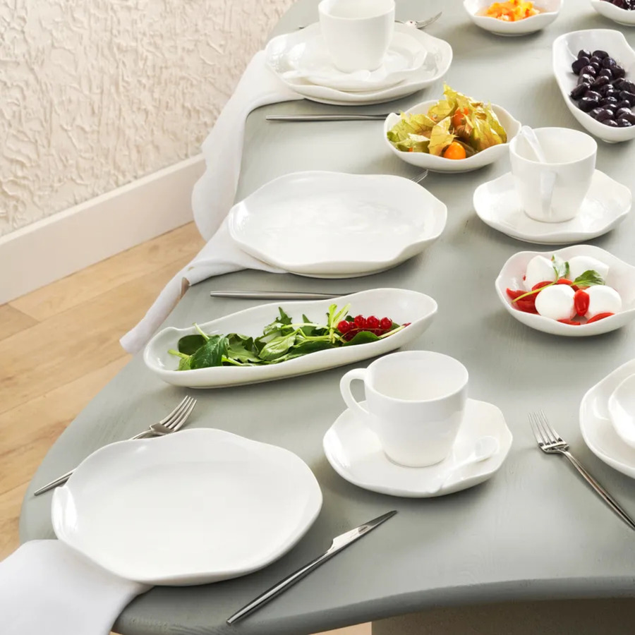 Karaca Novem 32Piece Porcelain Serveware Set for 6 People, White