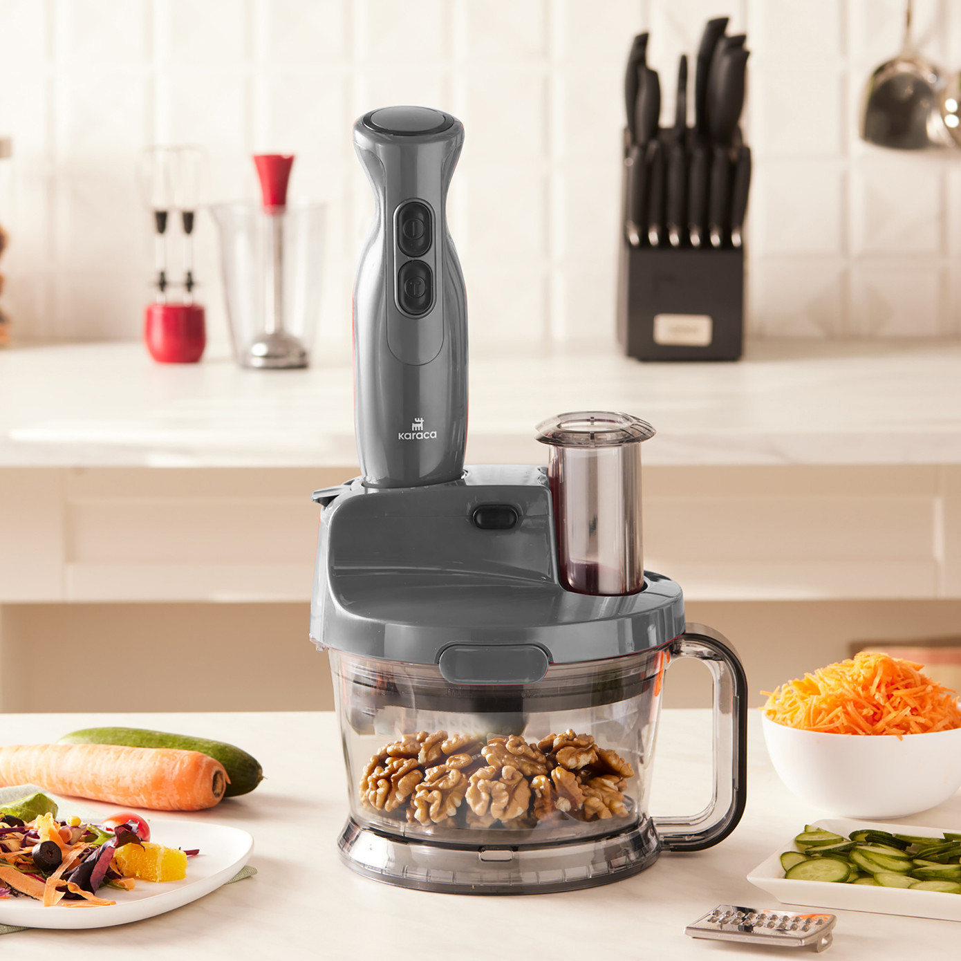 Karaca Pro-Multimax Food Processor, Space Gray, 2000 W - KARACA EUROPE