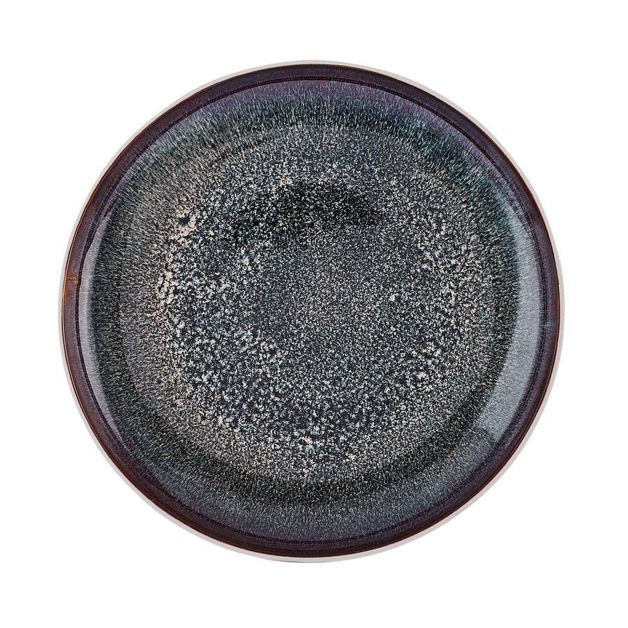 Karaca Galactic Reactive Glaze Servier Schale, Medium, Schwarz