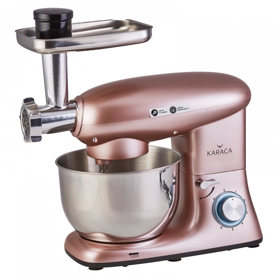 Karaca Multichef Meat Grinder Stand Mixer 1400W Rosegold KARACA Romania