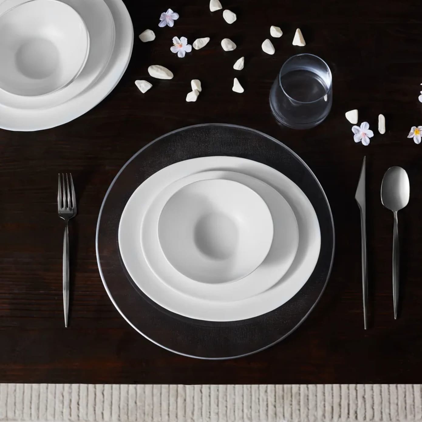 Karaca White Pure Dinnerware Set for 4 Person, 12 Piece, Opal  