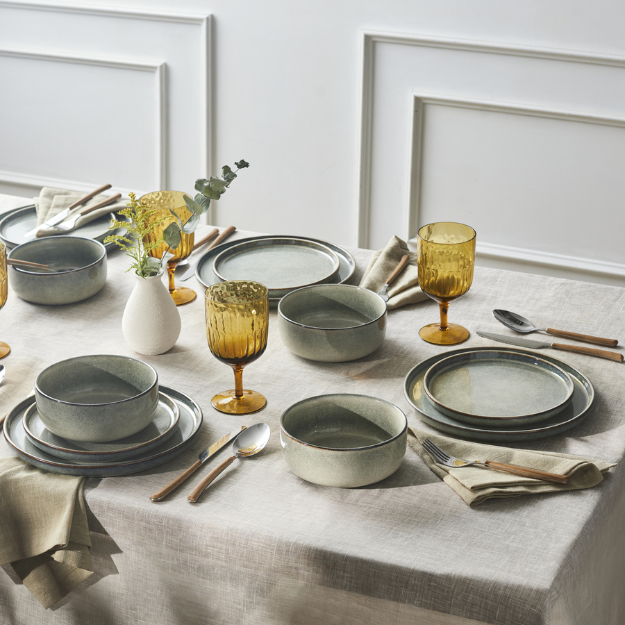 Karaca Skal 18Piece Reactive Glaze Dinner Set for 6 People, Multi