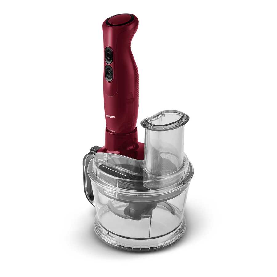 Karaca Pro-Multimax 6 in 1 Mehrzweck-Küchenmaschine, Rot, 2000W 